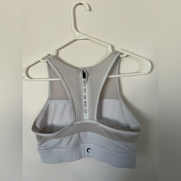 ZYIA Active Sports Bra Womens All Star One More Rep Mesh High Neck White Small - Picture 4 of 5